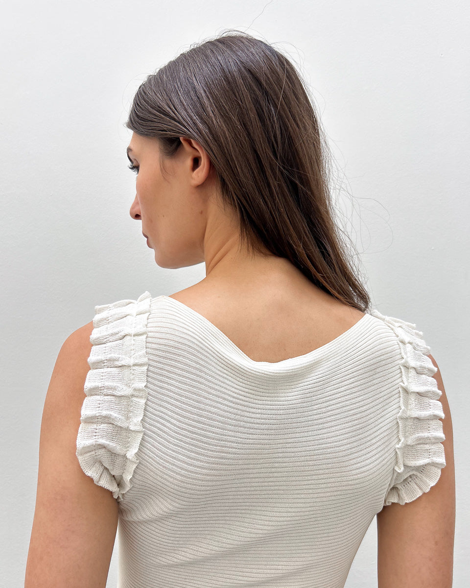 Emporio Armani Ruffle Sleeve Top