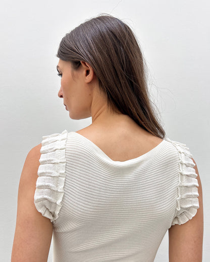Emporio Armani Ruffle Sleeve Top