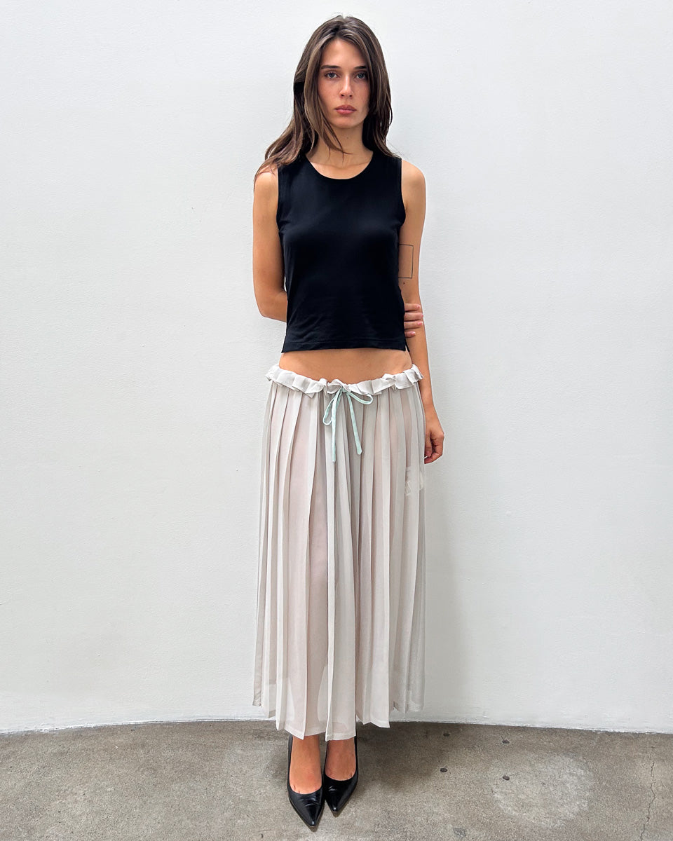 Yohji Yamamoto Sheer Drawstring Skirt
