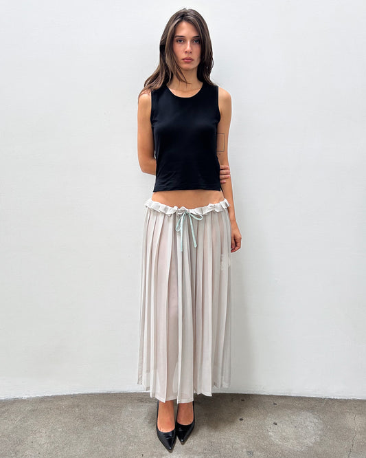 Yohji Yamamoto Sheer Drawstring Skirt