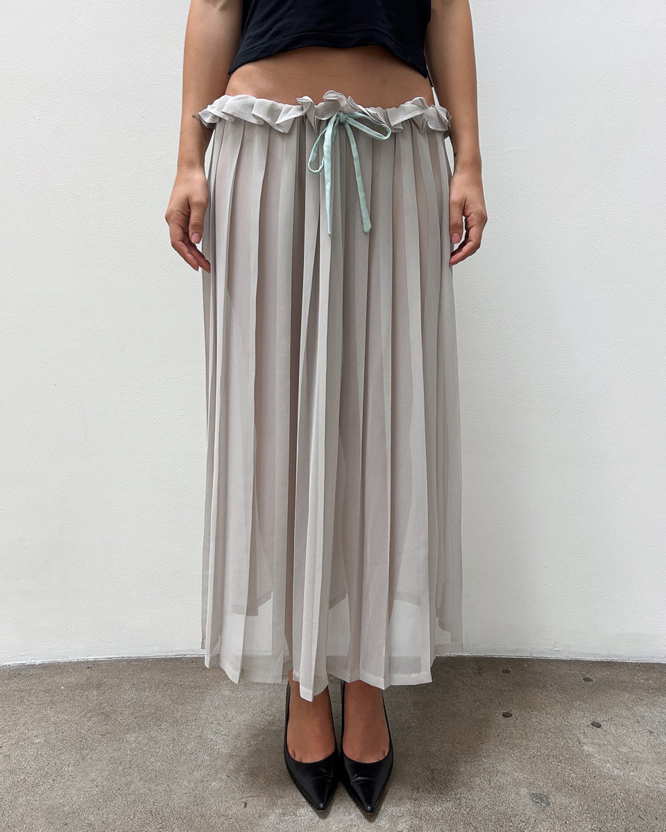 Yohji Yamamoto Sheer Drawstring Skirt