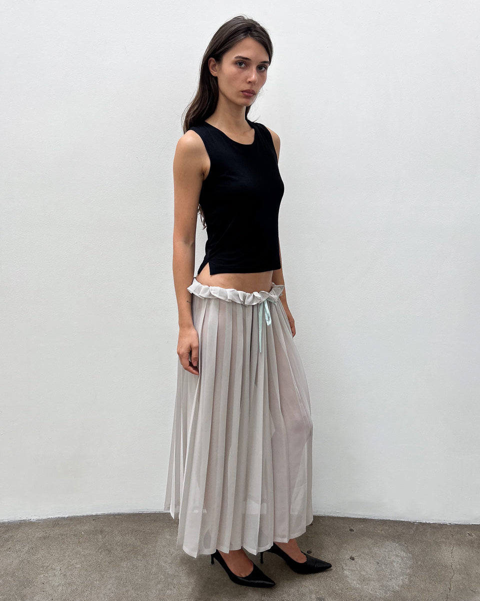 Yohji Yamamoto Sheer Drawstring Skirt