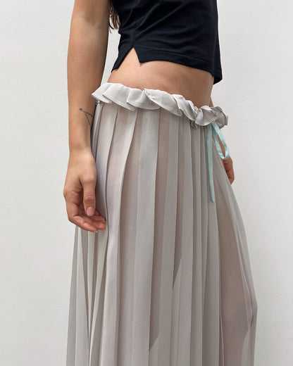 Yohji Yamamoto Sheer Drawstring Skirt