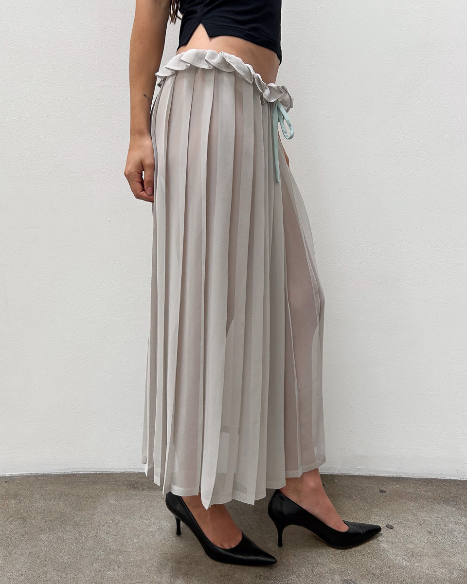 Yohji Yamamoto Sheer Drawstring Skirt