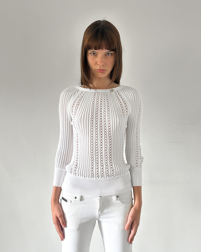 Blumarine Quarter Sleeve Top