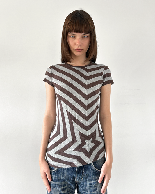 Emporio Armani Striped Star Top