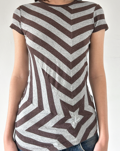 Emporio Armani Striped Star Top