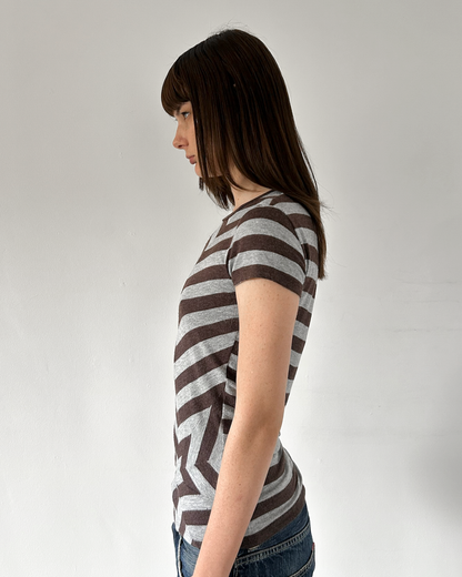 Emporio Armani Striped Star Top