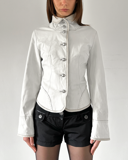 Balmain Paris (90s-2000s) Neapolitan Leather Jacket