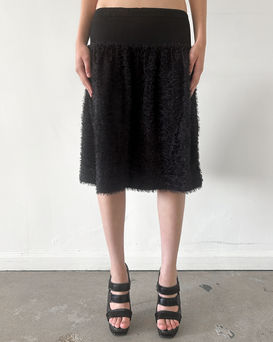 Issey Miyake "Me" (2000s) Shaggy Skirt