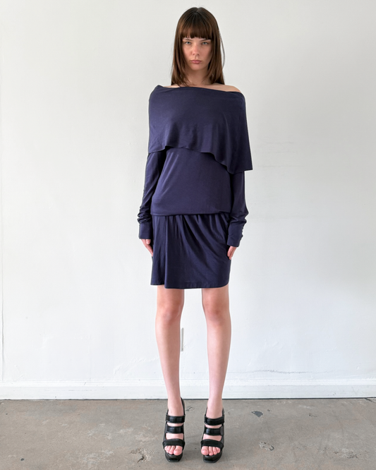 Alexander McQueen Drop-waist Cowl Neck Dress