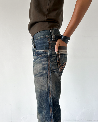 Edwin 503 BlueTrip Denim with Leather Pockets