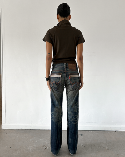 Edwin 503 BlueTrip Denim with Leather Pockets