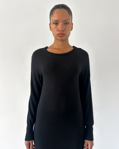 MM6 Maison Margiela Off the Shoulder Zipper Knit Dress