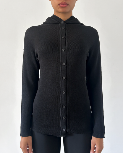 Issey Miyake Pleats Please Hooded Cardigan