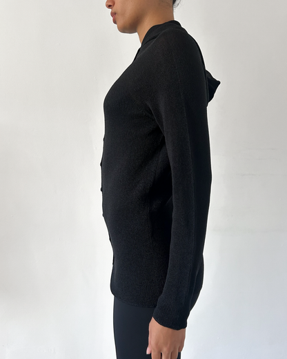 Issey Miyake Pleats Please Hooded Cardigan