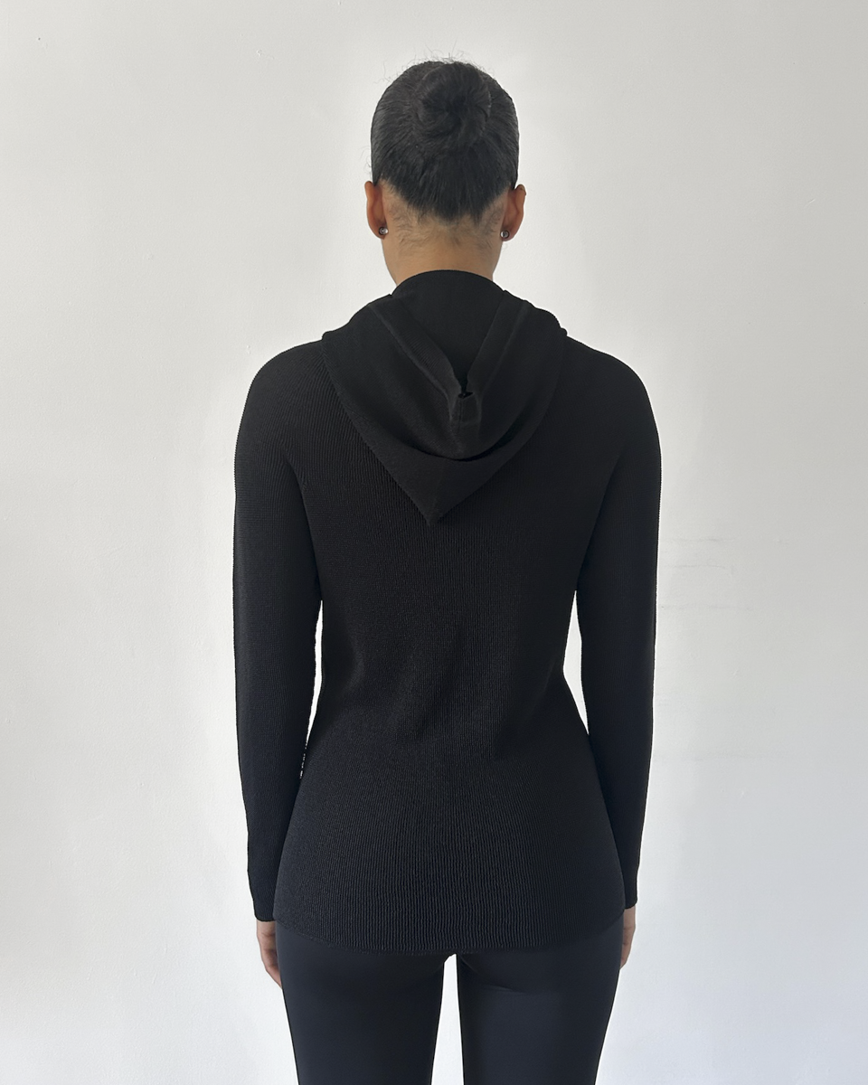 Issey Miyake Pleats Please Hooded Cardigan