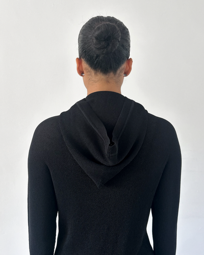 Issey Miyake Pleats Please Hooded Cardigan