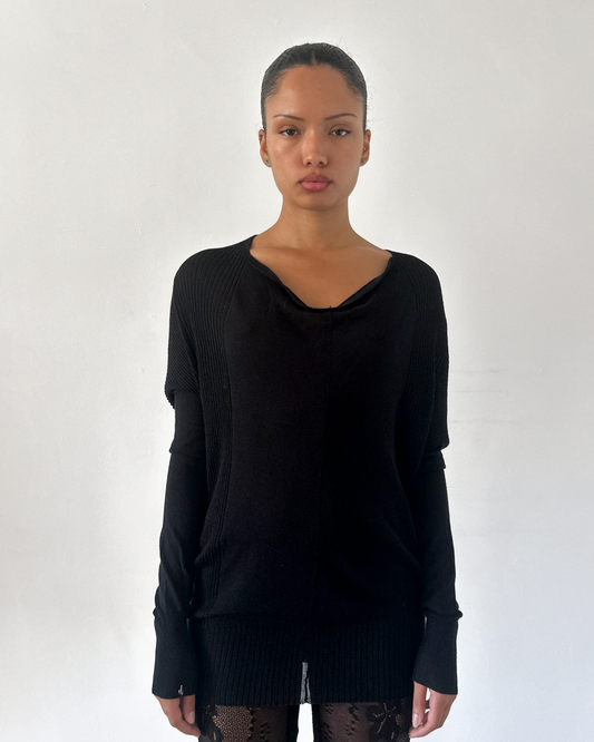 Ilaria Nistri Cowl Neck Tunic Sweater